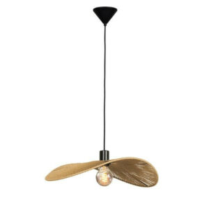 Suspension EGLO Siruela E27 naturel corde l.56 x 40 cm