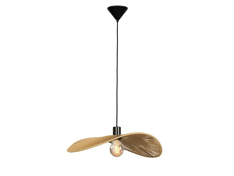 Suspension EGLO Siruela E27 naturel corde l.56 x 40 cm