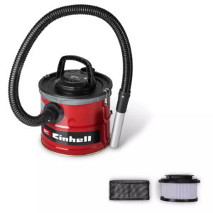 Aspirateur à cendres - 800 W - 170 mbar - Cuve métal 18 L - Tuyau 1 m - Filtration double