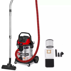 Aspirateur eau et poussières - TE-VC 2580 SACL - 1100 W - Cuve inox 25 L - Filtre HEPA - Classe L