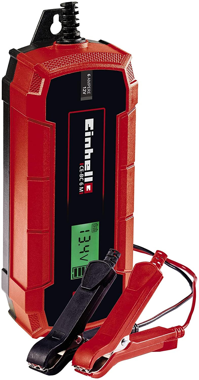 Chargeur de batterie CE-BC 6 M - 12 V - charge intelligente avec écran LCD, modes hiver, reconditionnement et alimentation