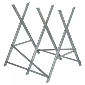 Chevalet de sciage renforcé - charge max 200kg - rondins Ø300mm - hauteur réglable - pliable