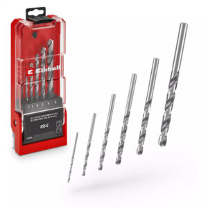 Coffret forets HSS-G - 6 pièces - acier rapide - Ø 3-8mm - affûtage précis