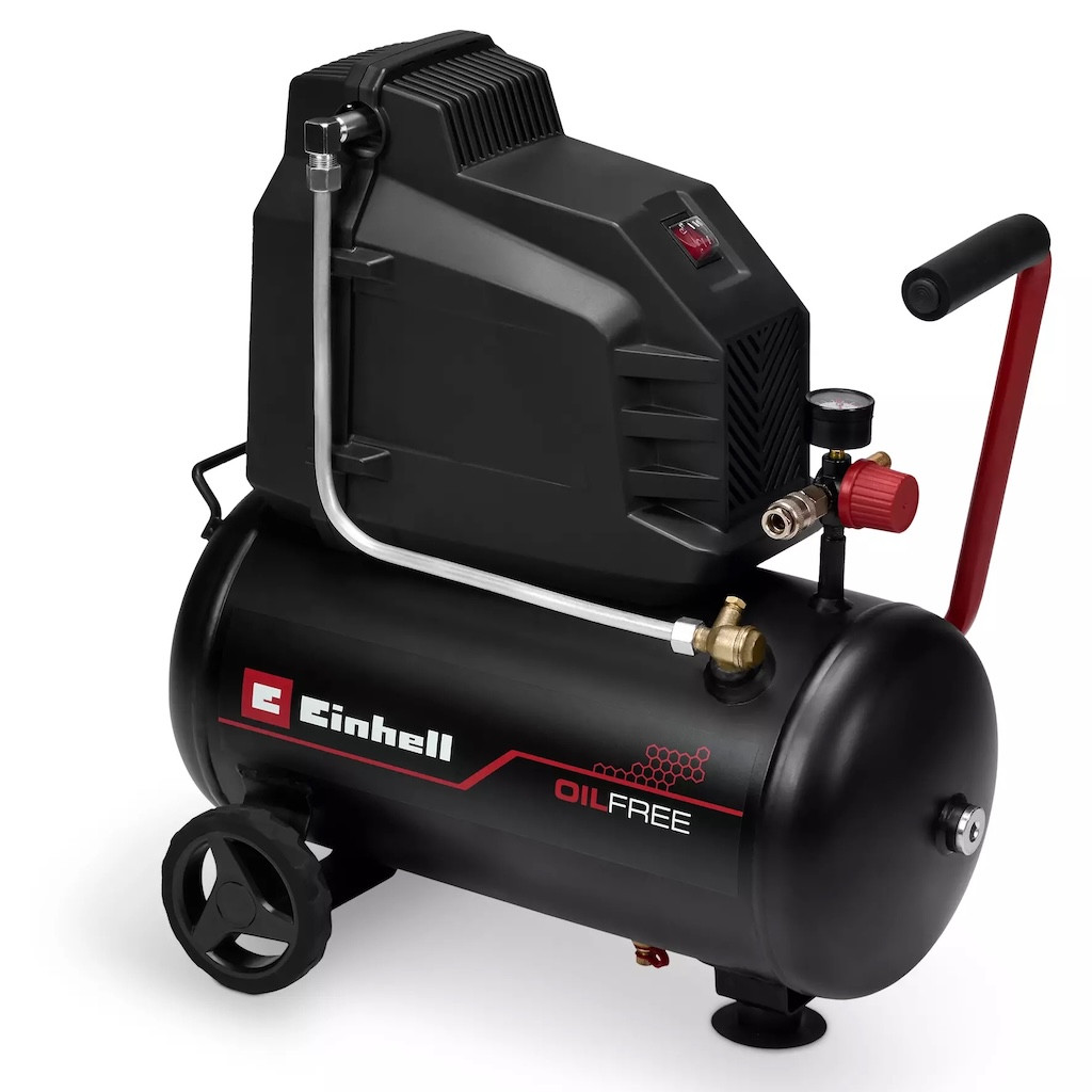 Compresseur d’air – TC-AC 190/24/8 I OF – 1100 W – Cuve 24 L – 8 bar – Moteur à induction – Pompe sans lubrification