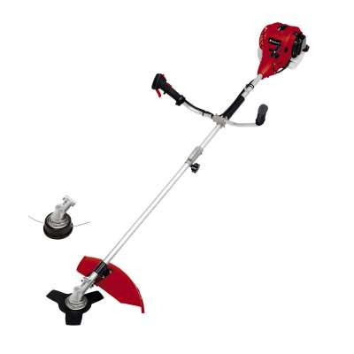 Débroussailleuse thermique 25,4 cm³ - 0,6 kW - Largeur de coupe 42 cm - Manche démontable - Lame 3 dents + bobine double fil