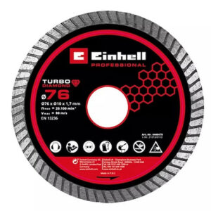 Disque de coupe diamant - 76 mm - 1,8 mm - Alésage 10 mm - Pour carrelage et faïence - Vitesse max. 80 m/s