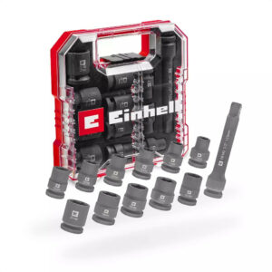 Jeu de douilles à impact - 12 pièces - 1/2” - 10 à 21 mm + rallonge 125 mm - acier CrMo