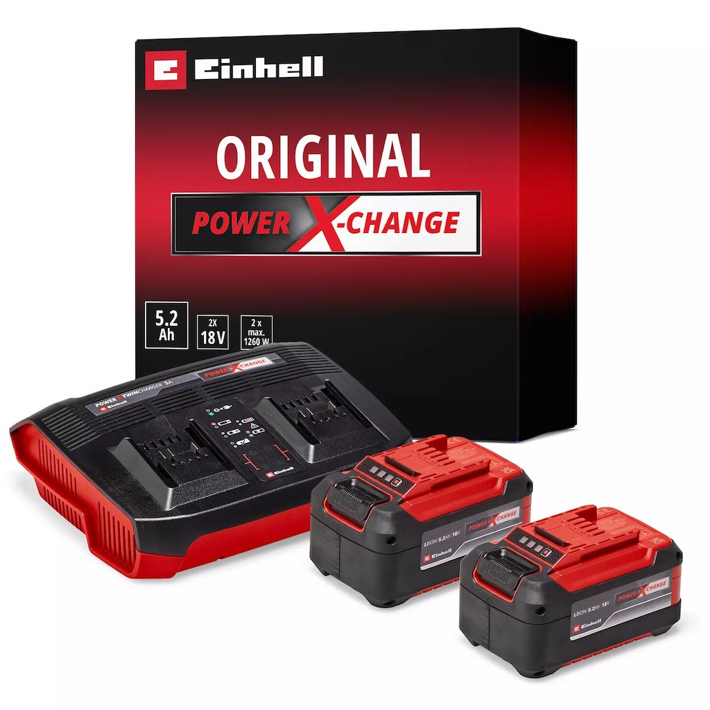 Kit batteries et chargeur PXC - 2 x 5,2 Ah - Twincharger 3 A - Plateforme 18 V / 36 V
