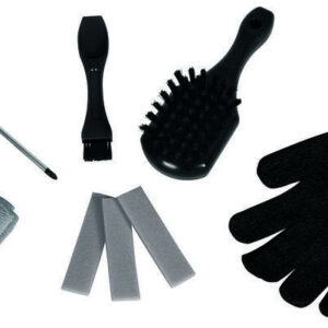 Kit de nettoyage pour robot-tondeuse - EINHELL - accessoires d’entretien - brosses + spatule + chiffon microfibre + tournevis +