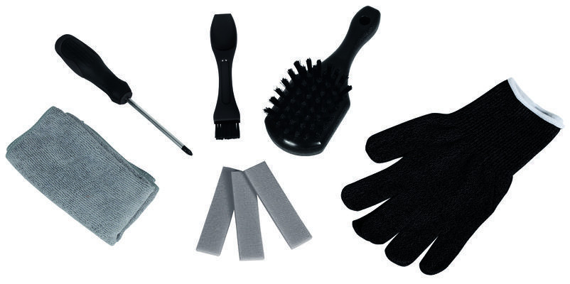 Kit de nettoyage pour robot-tondeuse - EINHELL - accessoires d’entretien - brosses + spatule + chiffon microfibre + tournevis +