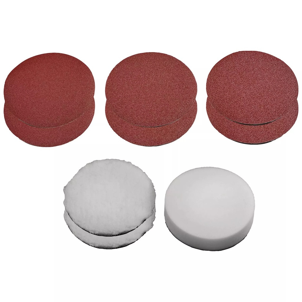 Kit de polissage et de ponçage Ø 150 mm - 10 pièces