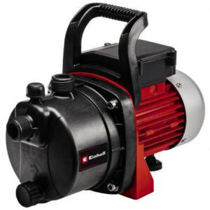 Kit pompe d’arrosage 650 W – Débit 3 800 L/h – Pression 3,6 bar – Hauteur de refoulement 36 m – Avec tuyaux et pistolet pulvéris