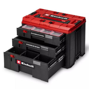 Mallette à tiroirs modulaire - E-Case Einhell - 3 tiroirs verrouillables - Système empilable