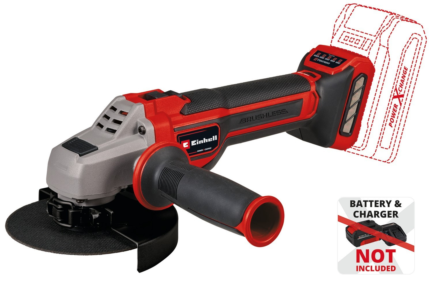 Meuleuse d’angle sans fil - TP-AG 18/125 CE Q Li-Solo - 18 V - Ø 125 mm - 3000-10500 tr/min - Brushless - Power X-Change