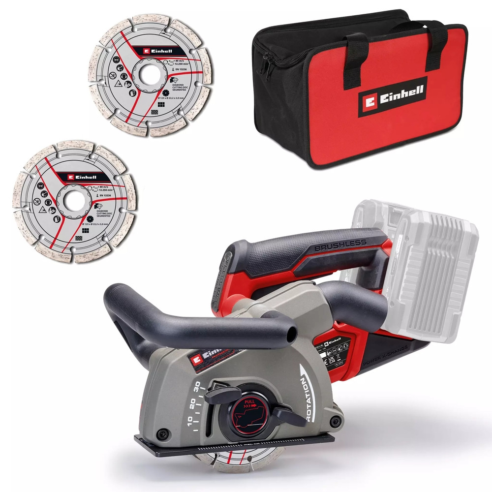 Rainureuse murale sans fil - TP-MA 36/30 Li BL-Solo - 36 V - largeur de rainure jusqu’à 30 mm - Twin-Pack - Power X-Change