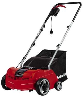 Scarificateur-aérateur électrique 1200 W - Largeur de travail 31 cm - 8 doubles lames + 42 griffes - Bac 28 L - Réglage de profo
