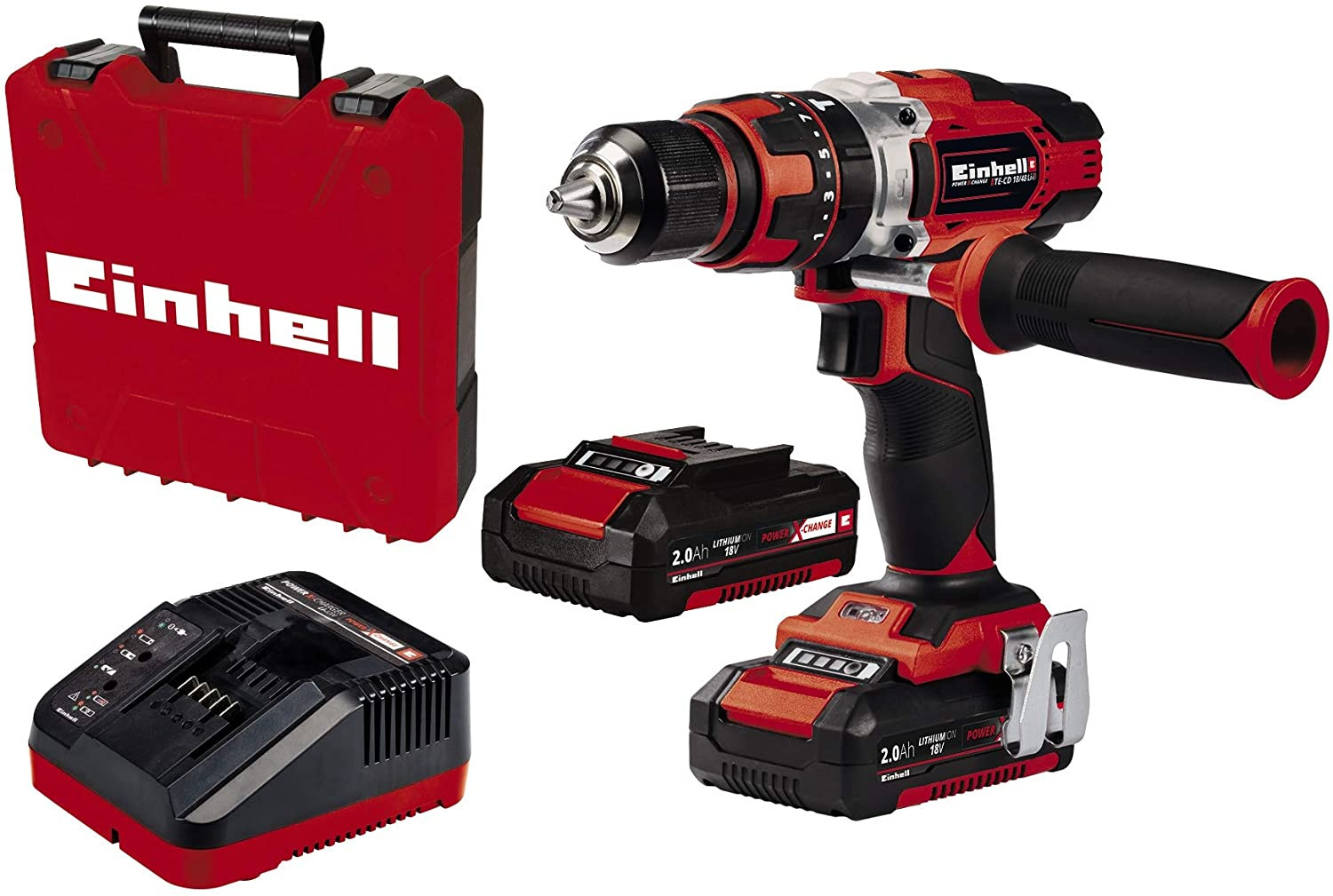 Visseuse-perceuse à percussion sans fil 18 V - TE-CD 18/48 Li-i - 2 batteries 2,0 Ah + chargeur