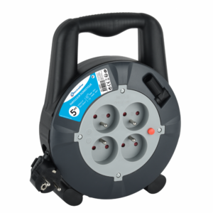 Enrouleur de câble électrique ménager avec terre L. 5 m ho5vvf 3g1.5
