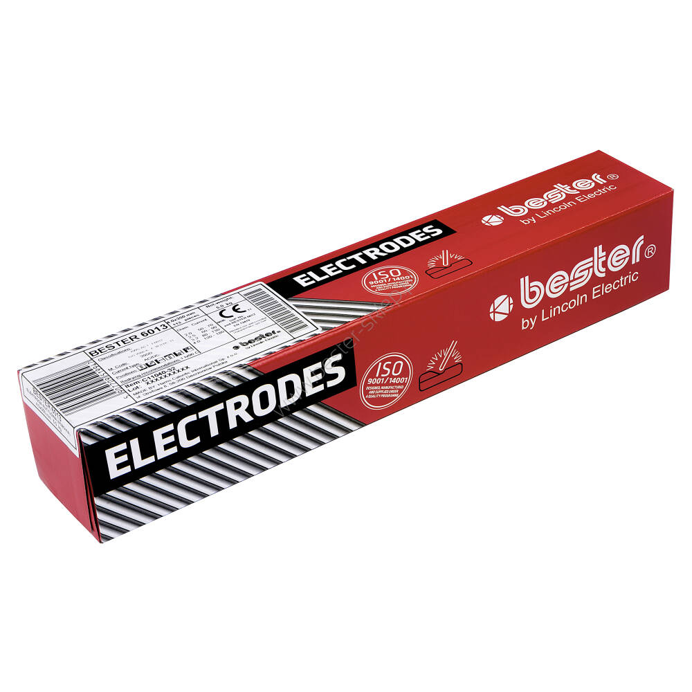 Electrode rutile 6013 en acier D 2,5 mm en étui de 250 pièces BESTER C11040-12-1
