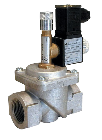 Electrovanne gaz manuel type EV DN 1/2'' FF (15x21) 230 V WATTS 22EV15