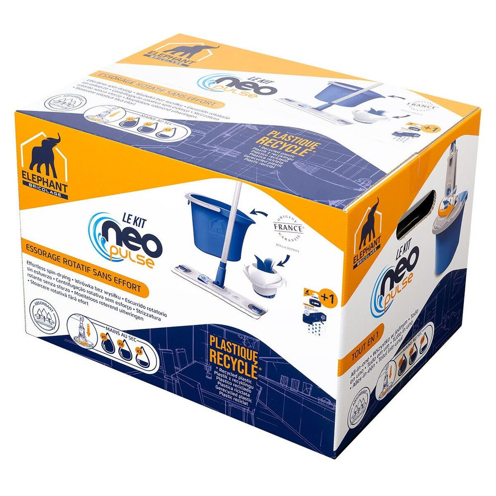 Kit neo pulse + 2 recharges balai plat elephant
