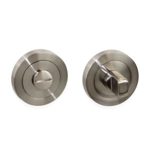 5 jeux rosace de condamnation, rosace ronde pour porte intérieur, Ø 50 mm, Nickel satiné