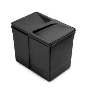 Bac de tri Emuca Recycle pour tiroir de cuisine - 15 L noir