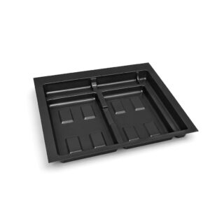 Base pour poubelles - Recycle module 600 mm - 2 compartiments noir