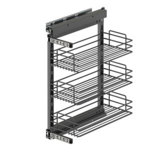 Chariot extractible TitaneStar avec fermeture amortie -  module 300mm -  acier -  gris anthracite