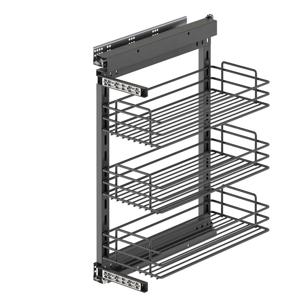 Chariot extractible TitaneStar avec fermeture amortie - module 400mm - acier - gris anthracite