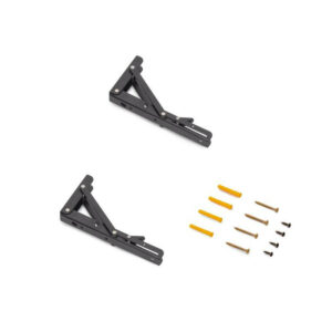 Jeu de Supports de pliage - longueur 203mm - Acier - Peint en noir