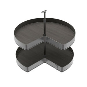 Jeux de plateaux tournants Harmony 3/4 - Module largeur 800mm - Hauteur réglable - Acier et Bois - Gris anthracite