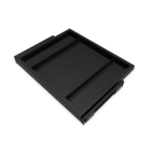 Kit de châssis à glissière avec fermeture souple pour armoires -  réglable -  module 600mm -  Noir texturé