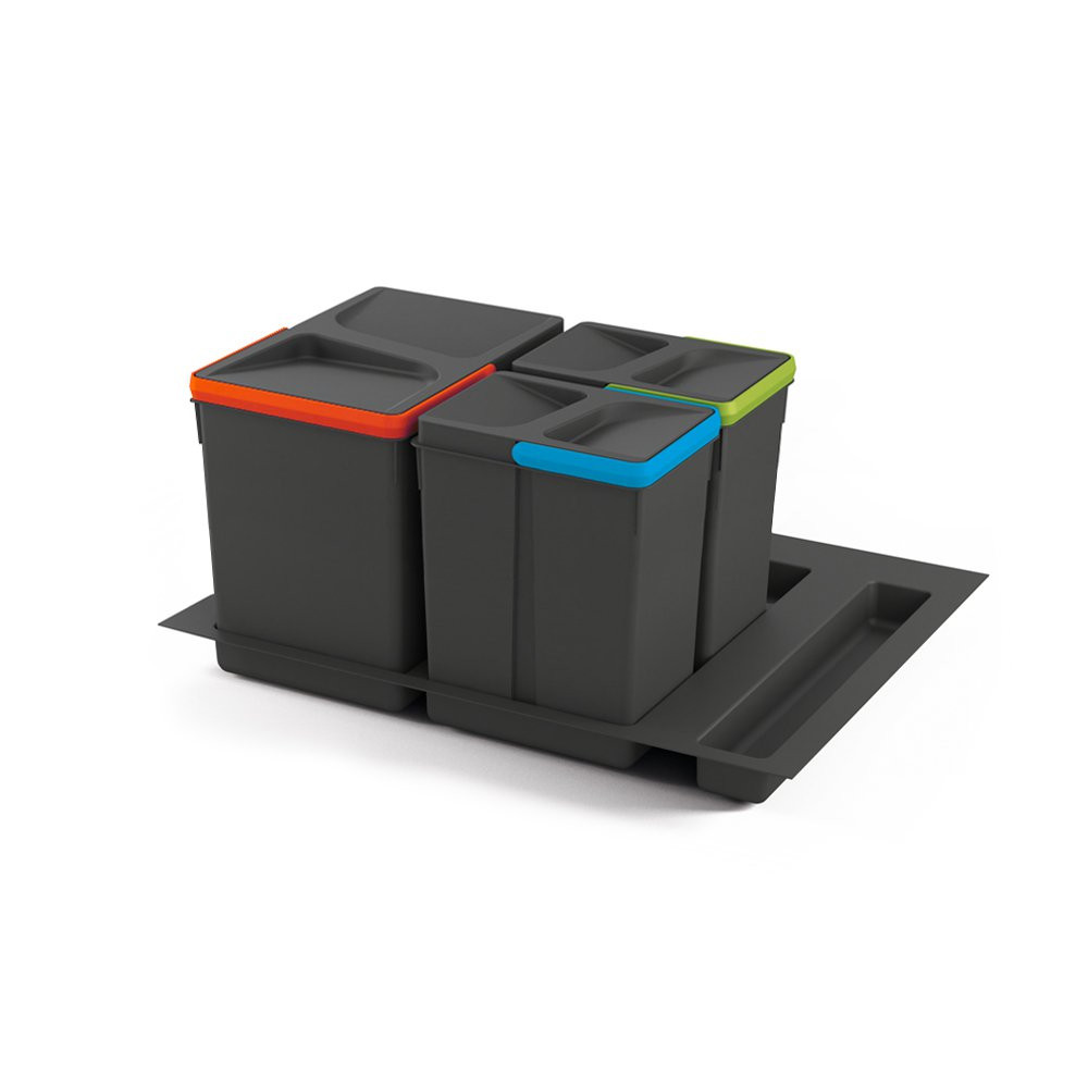 Kit de poubelles à base Recycle pour tiroir de module 600 mm 15L, 7L, 7L
