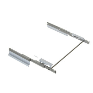 Kit de quincaillerie pour armoire à 2 portes coulissantes - fermeture souple Placard 74- Peint en Noir