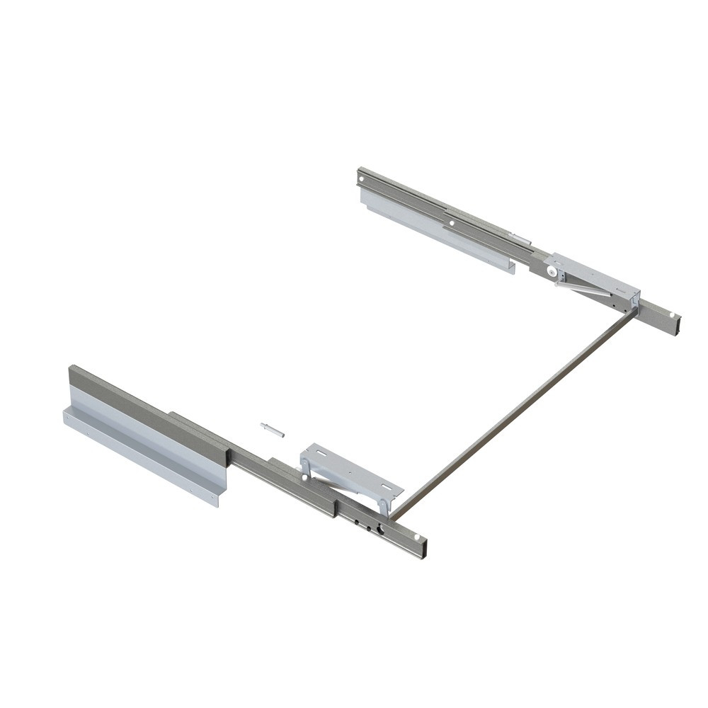 Kit de quincaillerie pour armoire à 2 portes coulissantes - fermeture souple Placard 74- Peint en Noir