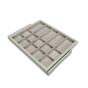 Kit de rangement - cadre de coulissage soft-close pour armoire réglable - module 600mm - Gris pierre