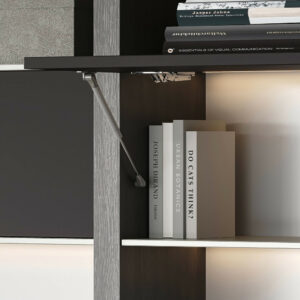 Kit de rangement de chaussures en métal - coulisses à fermeture souple pour armoire- réglable- module 900mm- Noir texturé