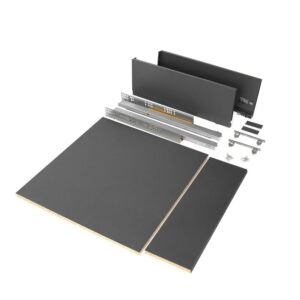 Kit de tiroir pour cuisine et salle de bain Vertex, panneaux inclus, H 178 x M 600, Gris