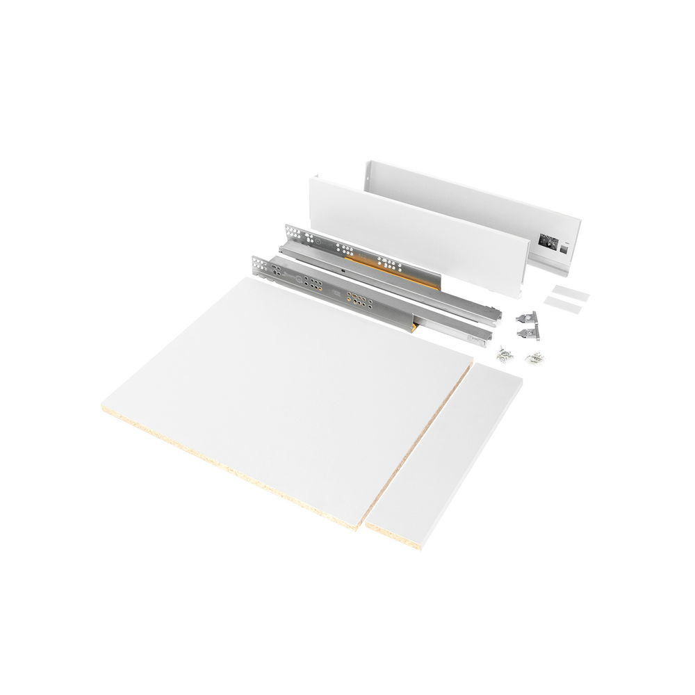 Kit de tiroir pour cuisine et salle de bain Vertex - panneaux inclus, H 93 x M 450, blanc