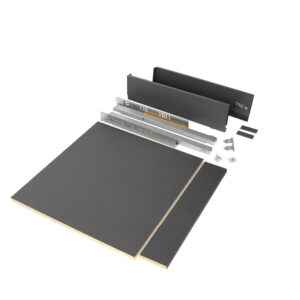 Kit de tiroir pour cuisine et salle de bain Vertex - panneaux inclus, H 93 x M 600, Gris