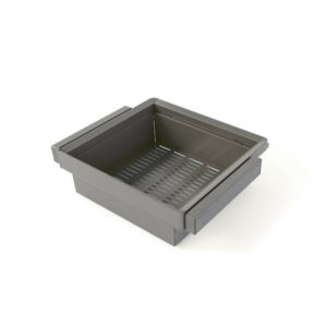 Kit panier métallique et rack ajustable Quartz pour armoires - glissières extension totale et à fermeture douce - Module 60cm
