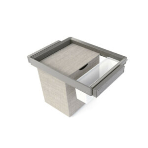 Kit plateau auxiliaire -  panier et rack ajustable Quartz pour armoires -  glissières extension totale et à fermeture douce -  M