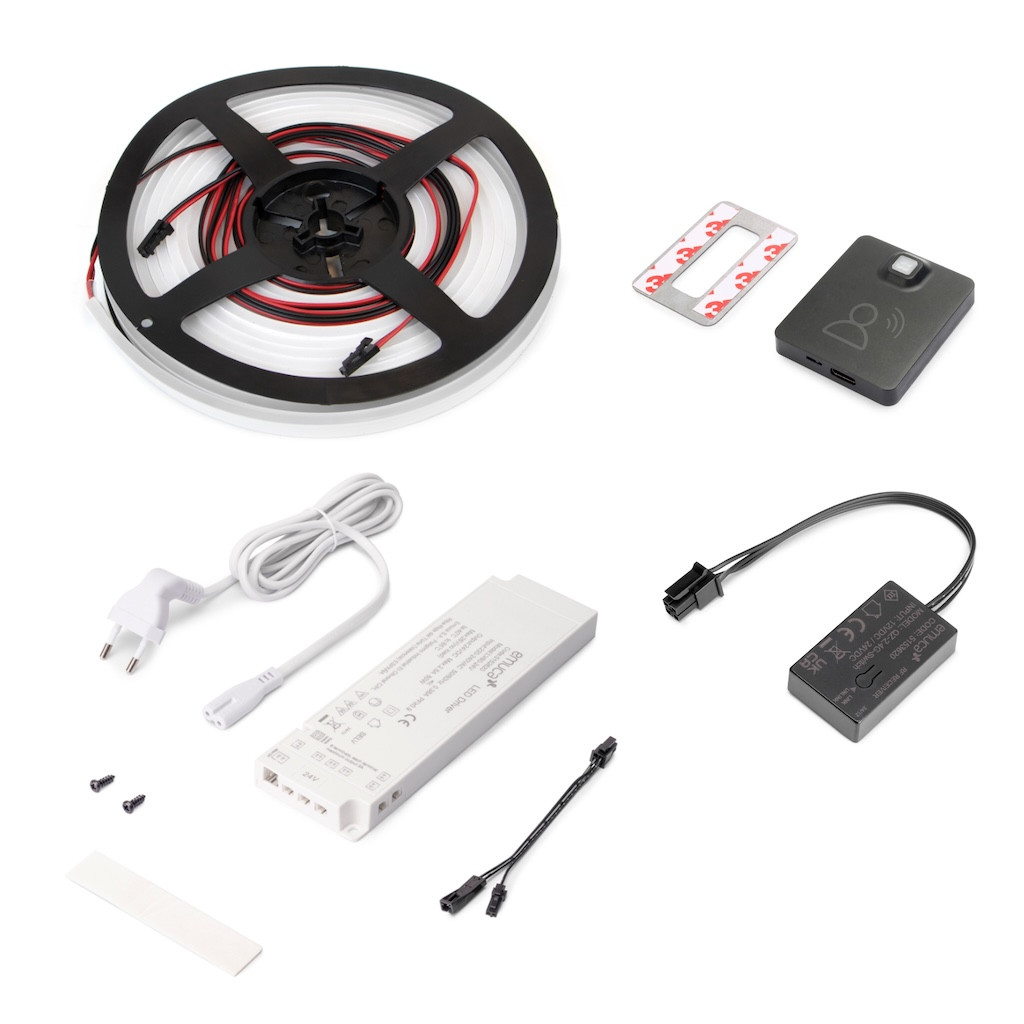 Kit ruban LED - Neonlynx V 5 m - blanc chaud 2700 K avec détecteur RF Smart