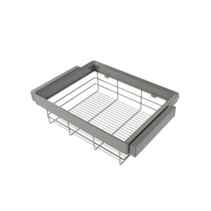 Kit tiroir en fil métallique et rack ajustable Quartz pour armoires -  glissières extension totale et à fermeture douce -  Modul