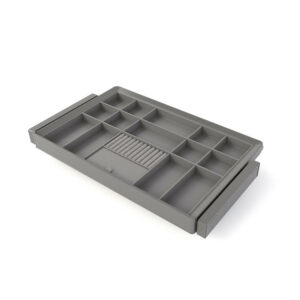 Kit tiroir organisateur et rack ajustable Quartz pour armoires -  glissières extension totale et à fermeture douce -  Module 80c