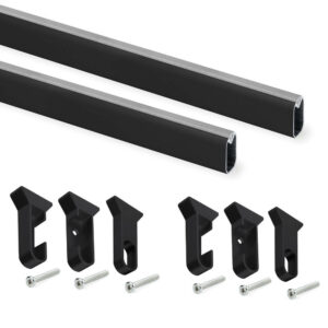 Kit tube de penderie Silk, L 1150 mm, Peint en noir