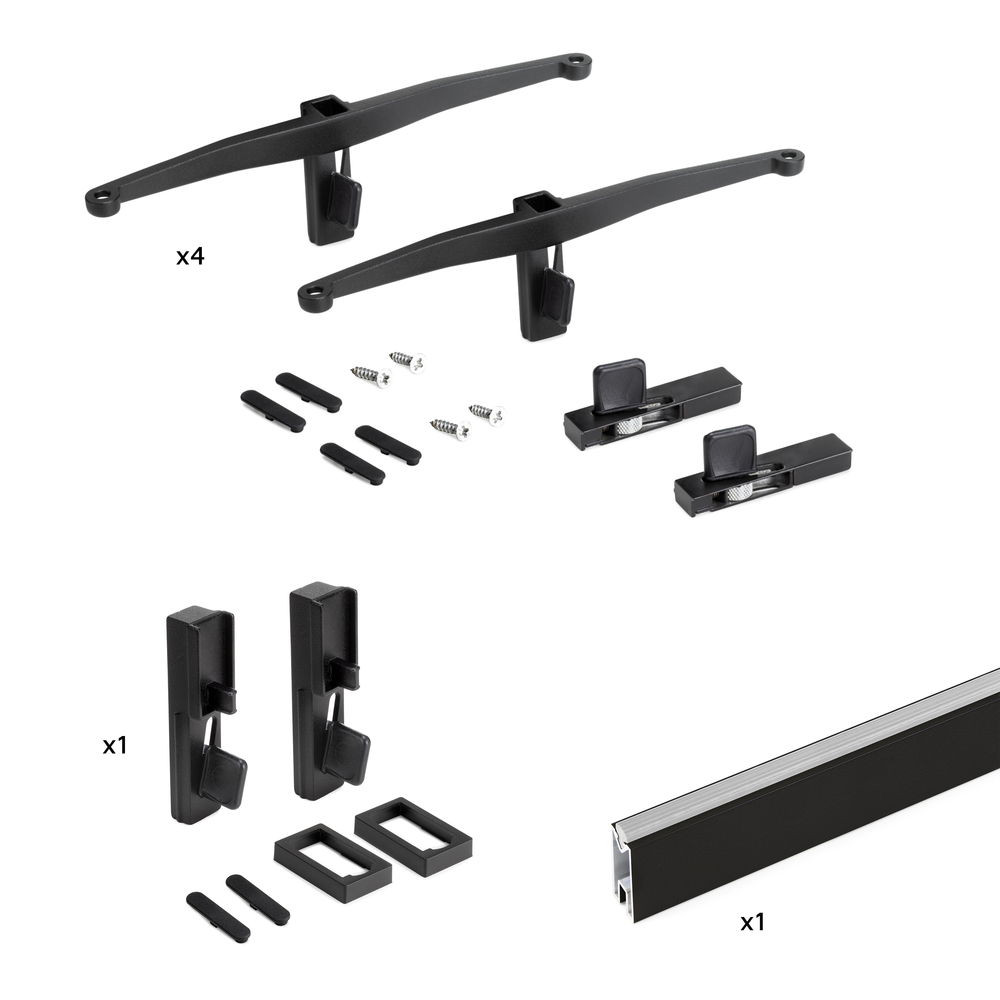 Kit Zero de supports pour étagères en bois et tringle