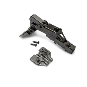 Lot de 10 charnières droite - fermeture amortie - Acier- Titane