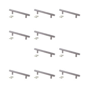 Lot de 10 poignées de meuble Orlando 136 mm - entraxe 96 mm nickel satiné